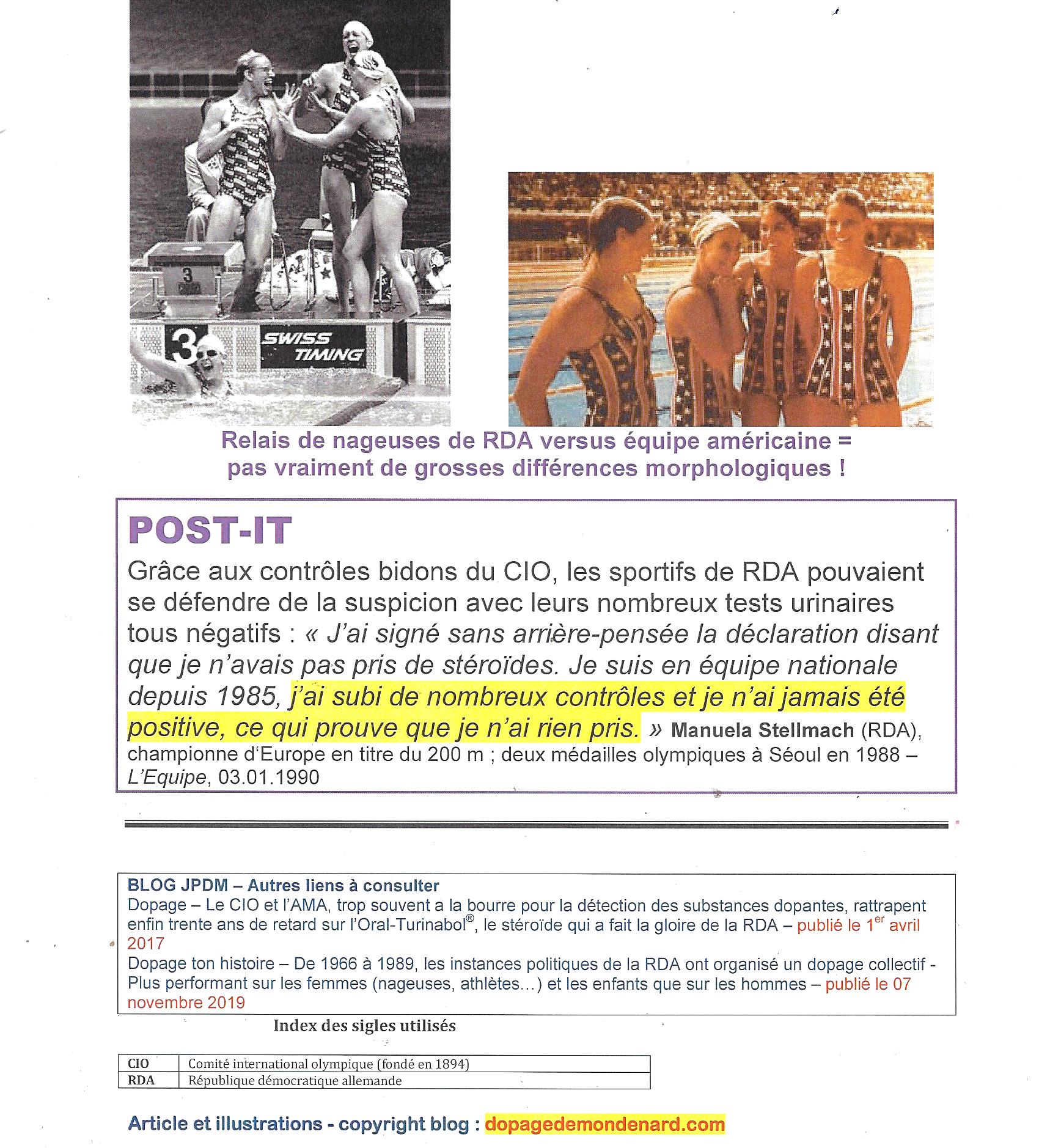 Dopage ton histoire – Pendant 20 ans, les ondines de RDA étaient-elles ...